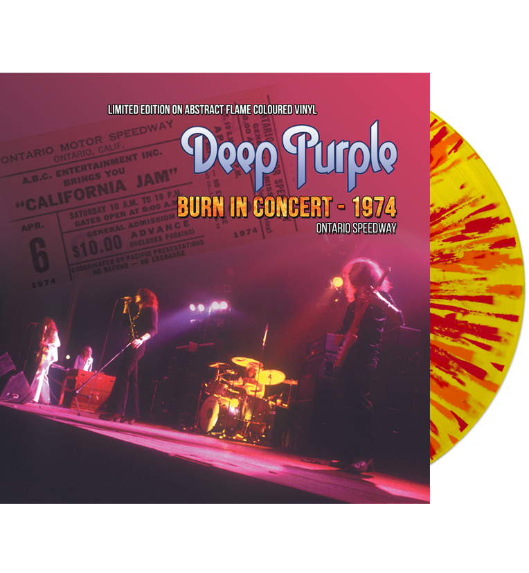 Deep Purple - Burn In Concert - 1974 (Limited Edition Hand Numbered on Abstract Flame Coloured Vinyl) Numbers 001 - 010