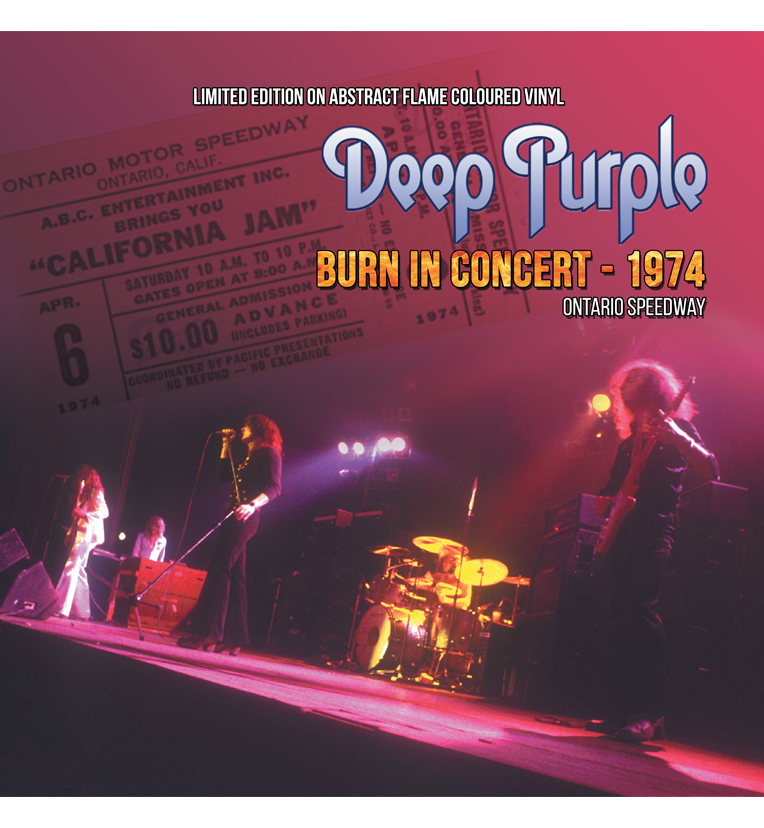 Deep Purple - Burn In Concert - 1974 (Limited Edition Hand Numbered on Abstract Flame Coloured Vinyl) Numbers 001 - 010